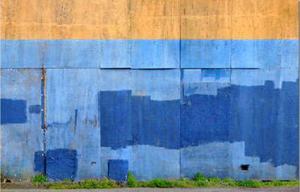 Blue Wall Abstract